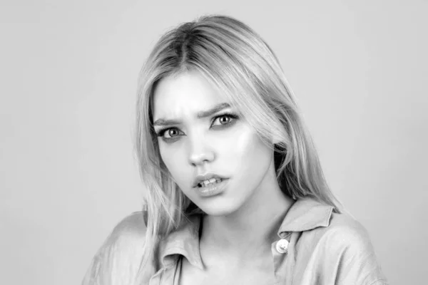 Sinnliche Blonde Weibliche Modell Porträt Junge Schönheit Frau Gesicht Sexy — Stockfoto