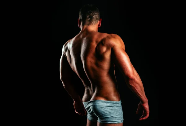 Torso Masculino Homem Musculoso Sexy Mans Bunda Ombros Poderosos Moda — Fotografia de Stock