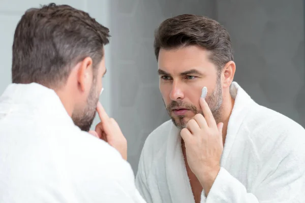 Aged Care Charming Man Perfect Soft Skin Male Beauty Skincare — Stock Photo, Image
