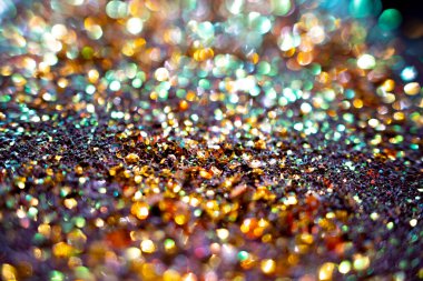 Hafif arkaplan. Parlak tatil arkaplanı. Odaklanamayan bulanık bokeh. Şenlikli soyut doku, bokeh ve röfleler. Odaklanamayan soyut bulanık arkaplan. Yerleşim planı. Tatil ışıkları arkaplanı