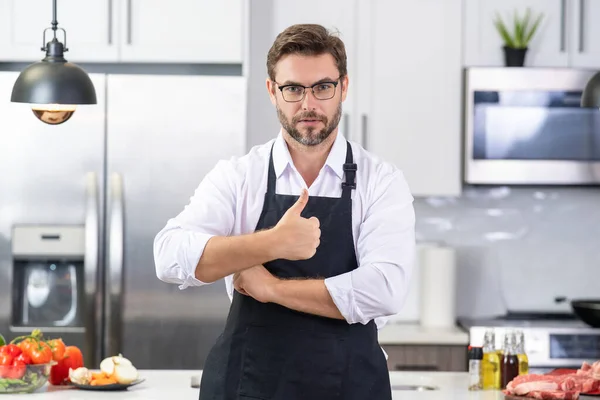 Hombre Cocinero Cocinero Panadero Chef Masculino Milenario Uniforme Chefs Cocinero — Foto de Stock