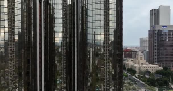 Vista Aérea Centro Los Ángeles Los Edificios Rascacielos Skyline Centro — Vídeo de stock