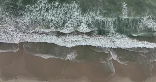 Aerial View Top View Drone Move Beautiful Topical Beach Top — Stock Video