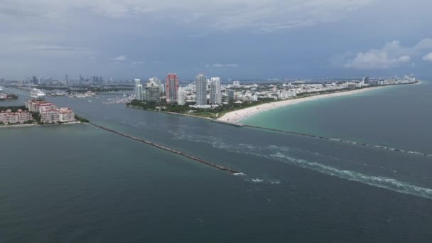 Miami Sahili Nin Kıyı Manzarası — Stok video