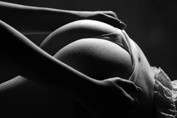 Female Butt Sexy Bikini Erotic Lingerie Bondage Bdsm Concept Seductive — Stok fotoğraf