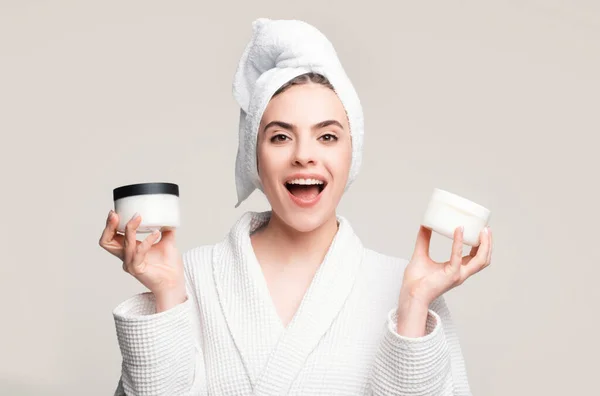 Ženský Koncept Péče Pleť Navrhuje Kosmetický Výrobek Gesta Pro Reklamu — Stock fotografie