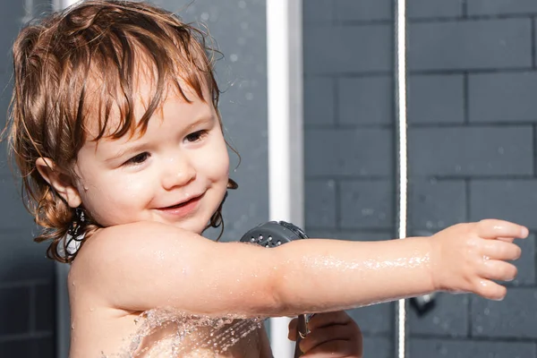 Wash Infant Hygiene Health Care Baby Face Bubble Bath Happy — Stock Photo, Image