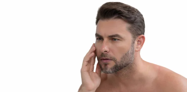 Kosmetik Für Männer Männliche Schönheit Und Hautpflege Morgenpflege Und Hygiene — Stockfoto