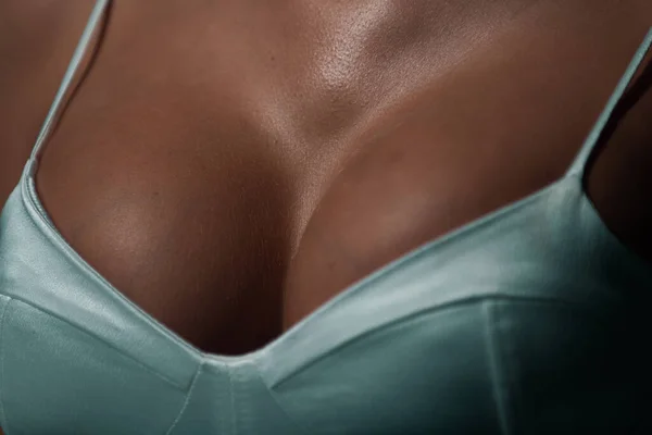 Closeup Erotic Topless Woman Sensual Boob Woman Large Breasts Women — Stock fotografie