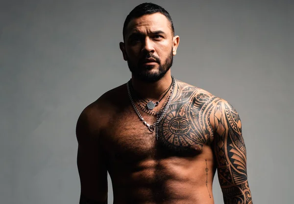 Improving His Physique Testosterone Strong Hispanic Man Full Testosterone Athletic — Stock Photo, Image