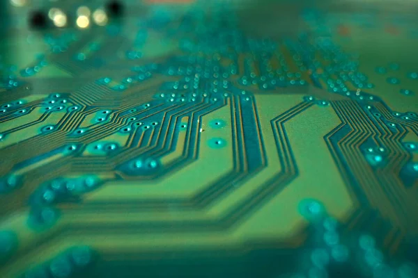 Hintergrund Der Elektronischen Leiterplatte Abstrakter Digitaler Hintergrund Elektronische Computer Hardware — Stockfoto