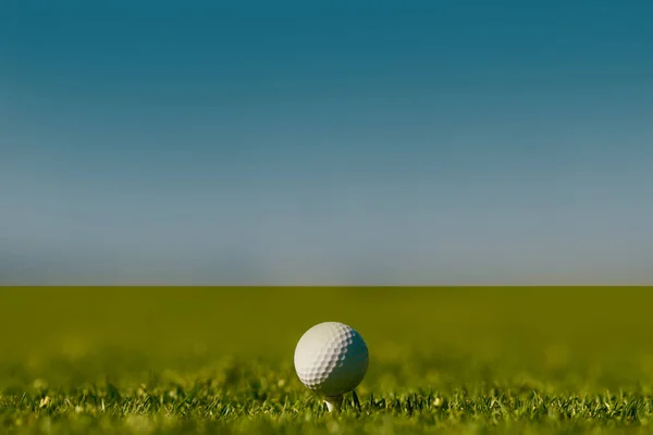 Sport Golf Ball Sky Background Copy Space —  Fotos de Stock