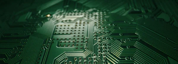 Elektronische Printplaat Technologie Achtergrond Elektronisch Plaatpatroon Circuit Board Elektrisch Schema — Stockfoto