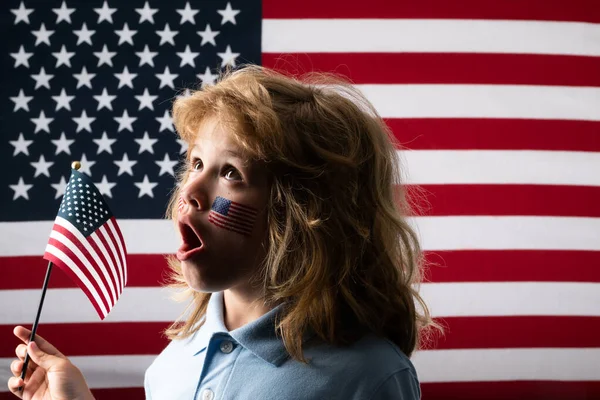 Kinderfest Unabhängigkeitstag Juli Konzept Der Vereinigten Staaten Von Amerika Kind — Stockfoto