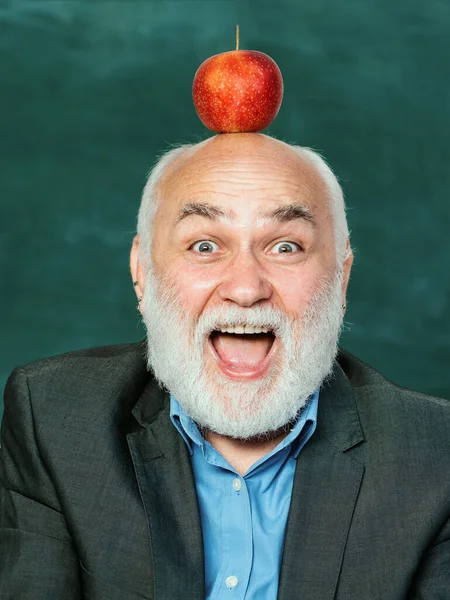 stock image Exam in college. Bearded professor at school lesson at desks in classroom. Chalkboard copy space. Good tutors are often communication masters. Thank You Teacher