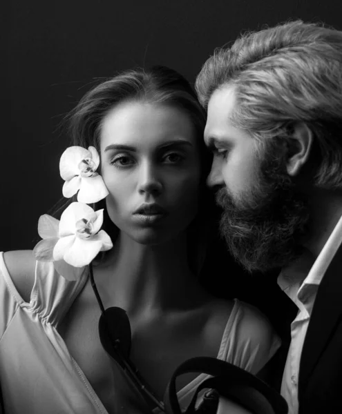 Smyslné Objímání Vášeň Smyslnost Romantický Pár Zamilovaný Romantiky Portrét Sexy — Stock fotografie