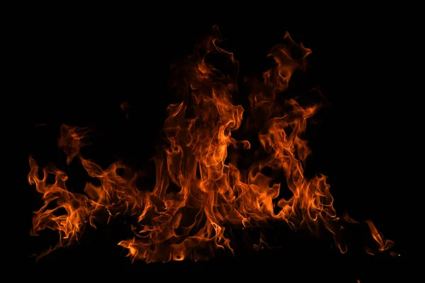 Пожежний Вогонь Спалити Вогні Чорному Тлі — стокове фото