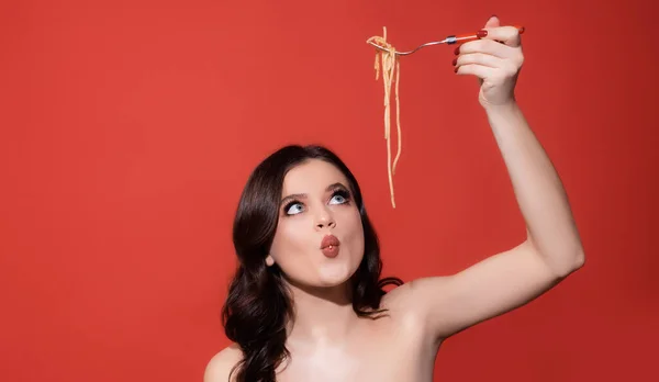 Italiensk Makaroner Eller Spaghetti Till Middag Matlagning Spaghetti Bolognese Mat — Stockfoto