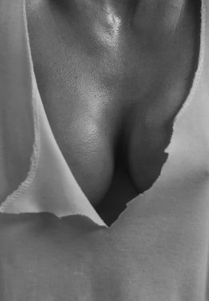 Красива Груди Тонкого Сексуального Жіночого Тіла — стокове фото