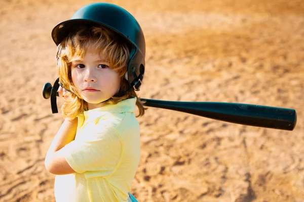 Детское Тесто Выйдет Поле Время Игры Бейсбол Детский Бейсбол Готов — стоковое фото