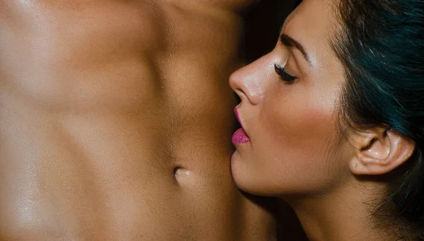 Jóvenes Sexy Pareja Momentos Estilo Vida Amantes Sensuales Disfrutando Intimidad —  Fotos de Stock