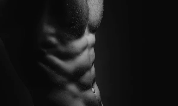 Sexy Sport Muscle Fit Guy Dépouillé Homme Torse Abdos Masculins — Photo