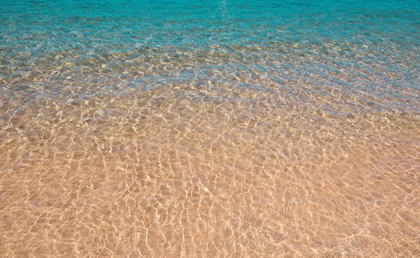 Sfondo Spiaggia Calma Bella Onda Oceanica Sulla Spiaggia Sabbia Vista — Foto Stock