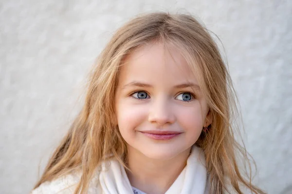 Gaya Hidup Closeup Potret Lucu Anak Anak Wajah Luar Ruangan — Stok Foto