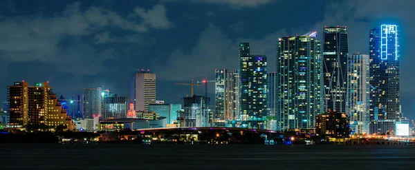 Noche Miami Miami Florida Eeuu Paisaje Urbano Céntrico — Foto de Stock