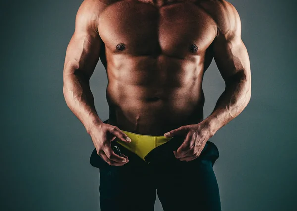 Sexy Corpo Homem Muscular — Fotografia de Stock