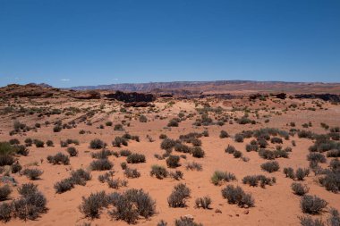 Çöl manzarası, Ölüm Vadisi. Canyon Ulusal Parkı. Utah 'taki Red Rocks Kanyonu. Doğa manzarası