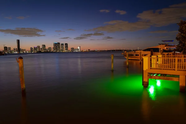 Miami Florida Usa Skyline Biscayne Bay — Stockfoto