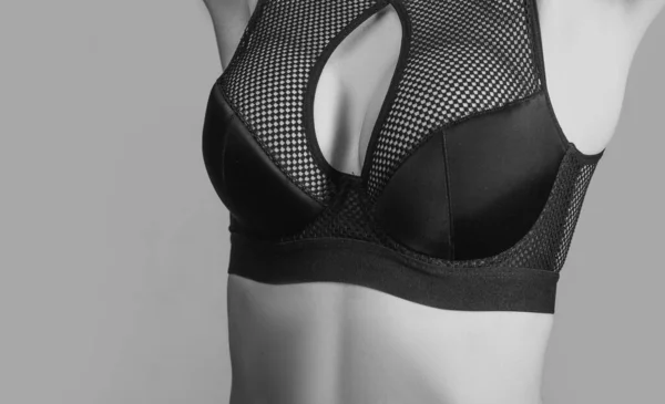 Weibliche Fasion Teile Des Frauenkörpers Unterwäsche Modischer Jugendstil Isoliert Grau — Stockfoto