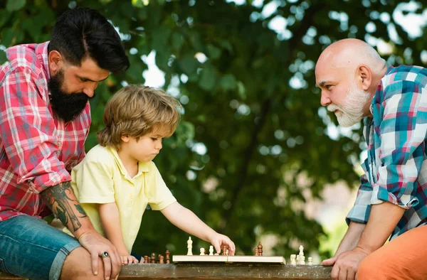 Mutlu Bir Aile Satranç Oyunu Gibi Satranca Bayılırım Sağlıklı Yaşam — Stok fotoğraf