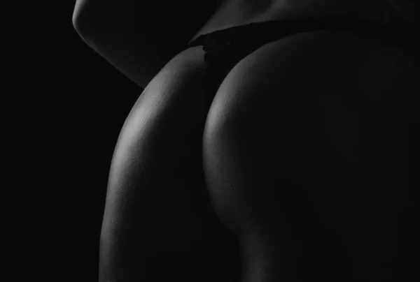 Intimacy Concept Cropped Close Buttocks Lover Bikini Sexy Butt Nice — Fotografia de Stock