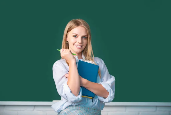 Female Student Lesson Lecture Classroom High School College Creative Young — Stock Photo, Image
