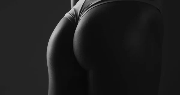 Young Sexy Woman Butt Closeup Beautiful Lady Erotic Lingerie Beauty — стоковое фото