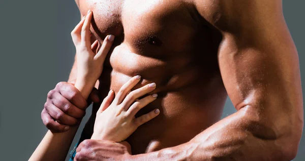Mladý Sexy Pár Životní Styl Momenty Smyslní Milenci Užívají Intimity — Stock fotografie