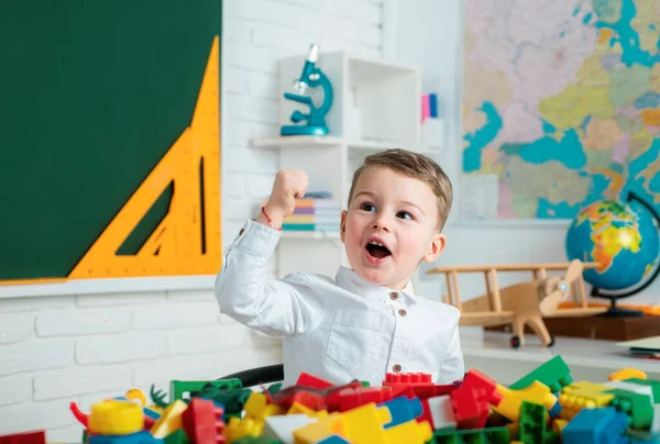 stock image Toys for preschool in kindergarten. Cute pupil. Junior School