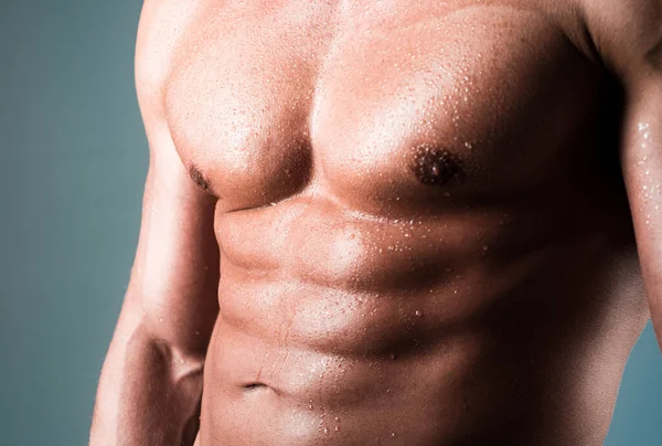 Torso Nudo Uomo Muscoloso Modello Muscolare Brutale Ragazzo Sexy Gay — Foto Stock