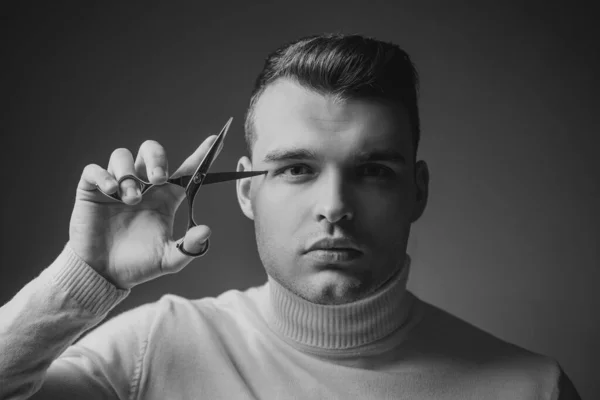 Concetto Servizio Del Barbiere Attrezzatura Professionale Barbiere Taglia Capelli Uomo — Foto Stock