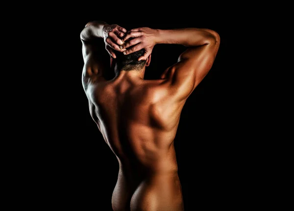 Rabo Masculino Homem Forte Homens Musculosos — Fotografia de Stock