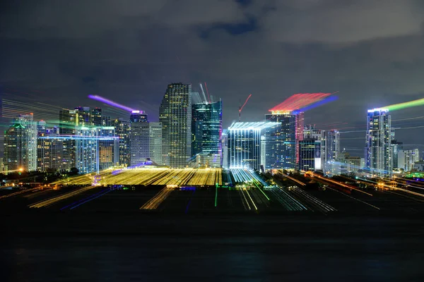 Miami Florida Usa Downtown Cityscape Miami Night — Stock Photo, Image