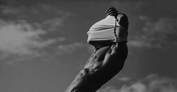 Sexy Man Muscular Body Bare Torso Мускулистый Мужчина Рубашки Привлекательный — стоковое фото