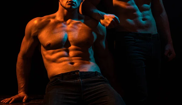 Bello Sexy Uomo Nudo Gay Corpo Muscolare Seducente Gay Corpo — Foto Stock