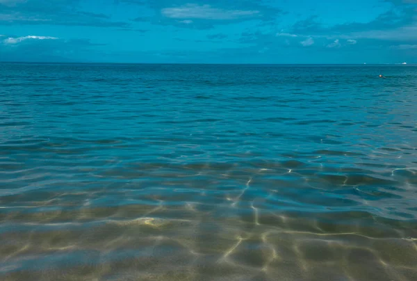 Latar Belakang Laut Musim Panas Tekstur Permukaan Air Bersinar Pola — Stok Foto