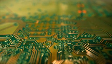 Circuit board, electronic motherboard. Digital engineering concept, hi-tech technology concept. Tech background