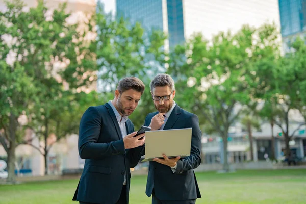 Two Business Team Marketing Strategy Two Business Men Team Business — Stock Photo, Image