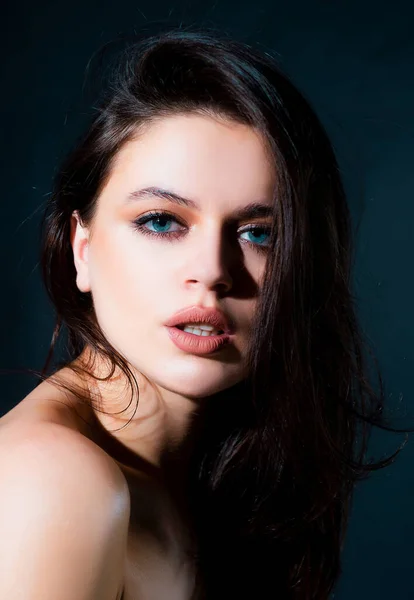 Cosméticos Maquillaje Cuidado Piel Retrato Belleza Mujer Sensual Con Piel —  Fotos de Stock