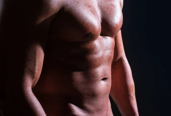 ヌード男の胴 巨根体のセクシー筋肉裸ゲイ — ストック写真